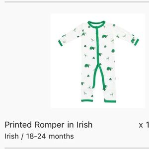 Kyte Baby Romper in “Irish”